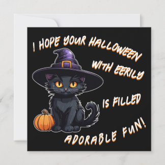 I hope your Halloween..... Tarjeta festiva plana Feestdagenkaart