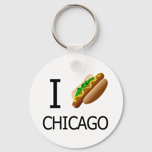 I Hotdog Chicago Keychainx Sleutelhanger (Voorkant)