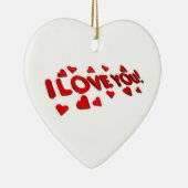 **I hou van je ** Keramisch Ornament (Rechts)