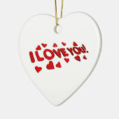 **I hou van je ** Keramisch Ornament (Links)