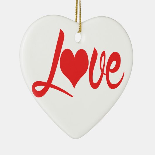 **I hou van je ** Keramisch Ornament (Rechts)