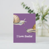 I hou van slakken Snagelontwerp Briefkaart (Staand voorkant)