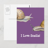 I hou van slakken Snagelontwerp Briefkaart (Voorkant / Achterkant)