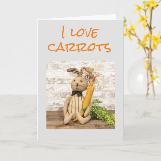 **I HOUDT VAN CARROTS MAAR IK HOOP VAN JE MEER** K KAART (Gele Bloem)