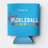  I houdt van Pickleball met design Blikjeskoeler (Voorkant)
