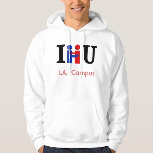 I HUG U, L.A. Campus Hoodie (Voorkant)