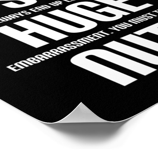 I Huge Nuts Fun Fantasy Football Loser Poster (Hoek)