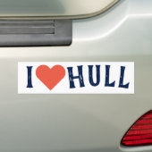 "I & Hull" Ik hou van Hull Bumpersticker (Op auto)