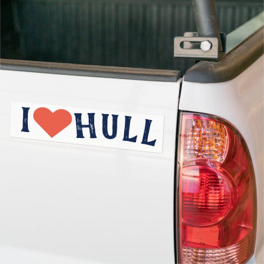 "I & Hull" Ik hou van Hull Bumpersticker (Op Truck)