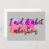 I-hulp & abortus briefkaart (Voorkant / Achterkant)