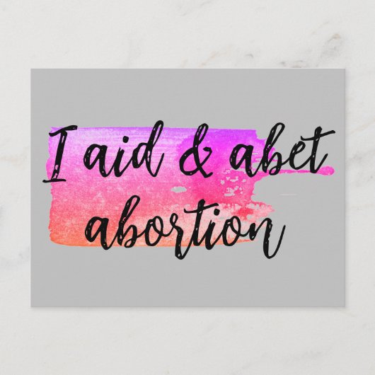 I-hulp & abortus briefkaart (Voorkant)