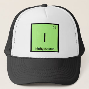 I - Ichthyosaurus Dinosaur Chemistry Symbol Trucker Pet