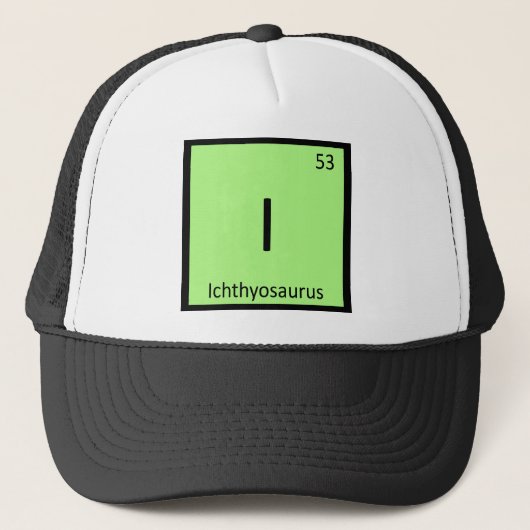 I - Ichthyosaurus Dinosaur Chemistry Symbol Trucker Pet (Voorkant)