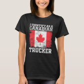 I Identify As A Canadian Trucker Support 2022 Mand T-shirt (Voorkant)