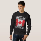 I Identify As A Canadian Trucker Support 2022 Mand Trui (Voorkant volledig)