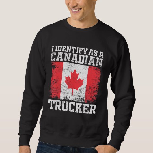 I Identify As A Canadian Trucker Support 2022 Mand Trui (Voorkant)
