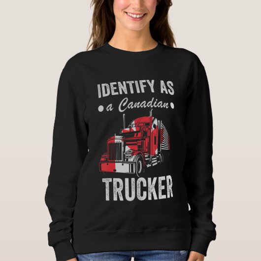 I Identify As A Canadian Trucker Support 2022 Mand Trui (Voorkant)