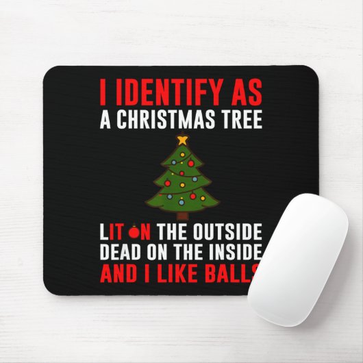 I Identify As A Christmas Tree Lit On Outside Dead Muismat (Met muis)