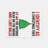 I Identify As A Christmas Tree Lit On The Outside  Fleece Deken (Voorkant (Horizontaal))
