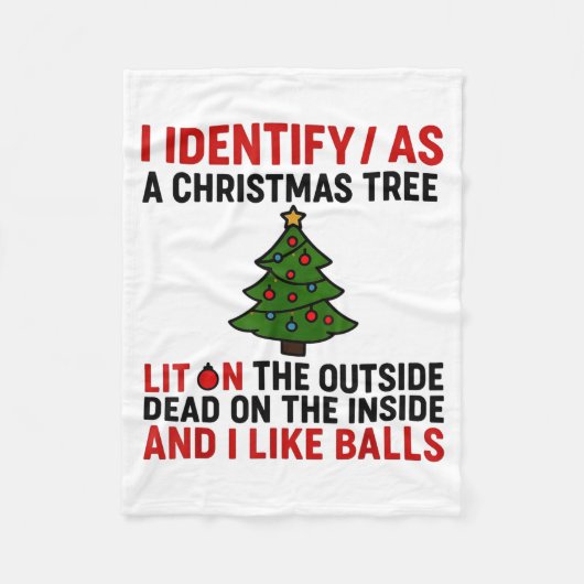 I Identify As A Christmas Tree Lit On The Outside  Fleece Deken (Voorkant)