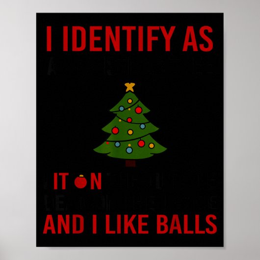 I Identify As A Christmas Tree Lot On The Outside Poster (Voorkant)