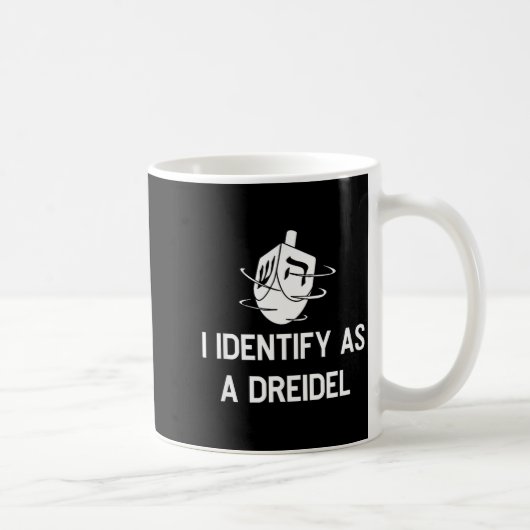I Identify As A Dreidel Funny Hanukkah Gelt Menora Koffiemok (Rechts)