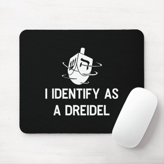 I Identify As A Dreidel Funny Hanukkah Gelt Menora Muismat (Met muis)