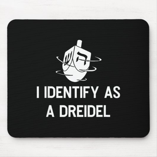 I Identify As A Dreidel Funny Hanukkah Gelt Menora Muismat (Voorkant)