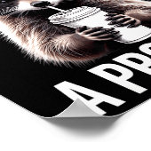 I Identify As A Problem Funny Raccoon Humor Sarcas Poster (Hoek)