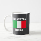 I Identify As Italian Funny Italy Flag  Koffiemok (Links)