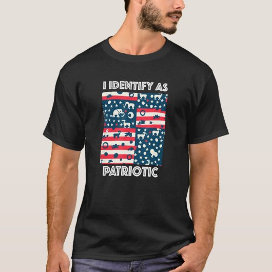 I Identify as Patriotic T-shirt (Voorkant)