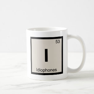 I - Idiophone Muziek Chemie Periodiek Systeem Koffiemok
