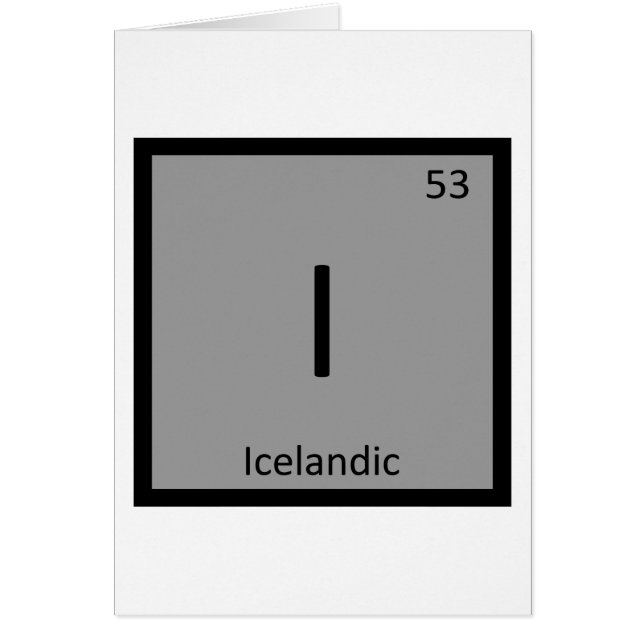 I - IJslands pony paard scheikundig element (Voorkant)