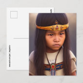 i\iNDIAN LITTLE Native American BOY Briefkaarten (Voorkant / Achterkant)
