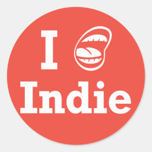 I [>] Indie Ronde Sticker