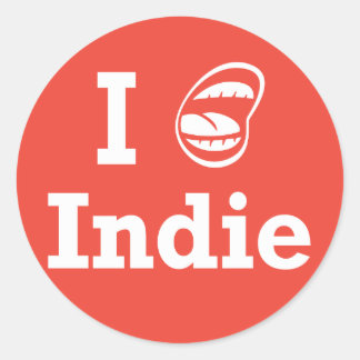 I [>] Indie Ronde Sticker