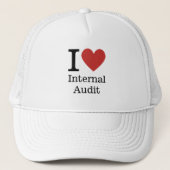 I ❤️ Interne Audit voor werknemers CUSTOM Trucker Pet (Voorkant)