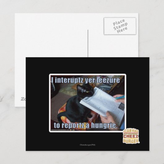 I interupt yer Leezure Briefkaart (Voorkant / Achterkant)