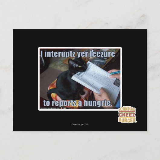 I interupt yer Leezure Briefkaart (Voorkant)