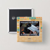 I interupt yer Leezure Vierkante Button 5,1 Cm (Voorkant /achterkant)