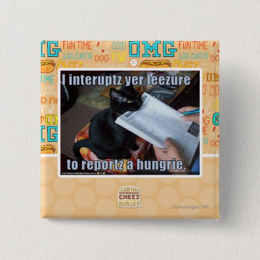 I interupt yer Leezure Vierkante Button 5,1 Cm (Voorkant)