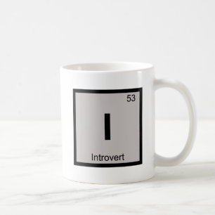 I - Introvert Chemie Periodiek Systeem Symbool Koffiemok