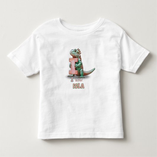 I is for Isla – Personalized Toddler T-shirt (Voorkant)
