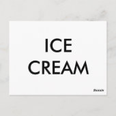 "I" is voor Ice Cream Alphabet Flashcard Briefkaart (Achterkant)
