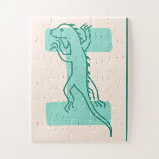 "I is voor Iguana" Alfabetposter Legpuzzel (Verticaal)