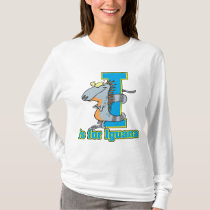 I is voor iguana letter abc cartoon t-shirt