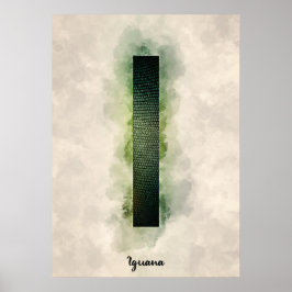 I is Voor Iguana Poster