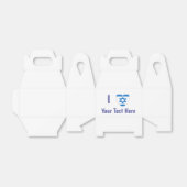 I (Israeli Flag Heart) Jouw tekst Blauw Bedankdoosjes (Uitgevouwen)