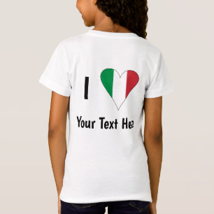 I (Italiaanse vlag) Jouw tekst T-shirt