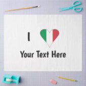 I (Italiaanse vlag) Jouw tekst Tissuepapier (Craft)